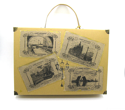 Подарочная коробочка в стиле путешествий