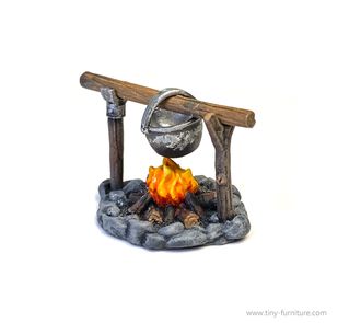 Campfire with the cooking pot (PAINTED)