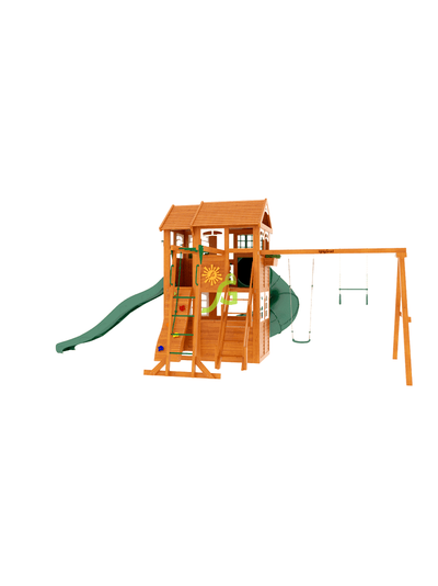 Детская площадка IgraGrad Клубный домик 2 с трубой и рукоходом Luxe