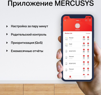 Бесшовный Mesh роутер MERCUSYS Halo H50G(2-pack)