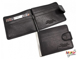 Д 1011-245/2 Портмоне с зажимом, натуральная кожа