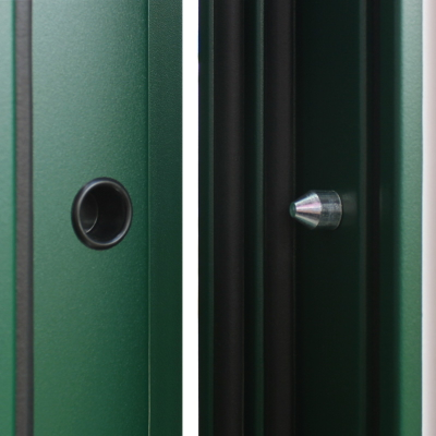 Стальная дверь   Олимп с окном и английской решеткой (терморазрыв 3к)