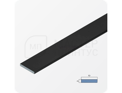 Декоративная алюминиевая полоса 10 мм. NEEXY PV87-18 MBL Черный матовый 2.7 м.