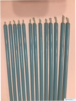 Свеча голубая №20 (3 часа горения).