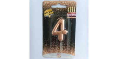 Свеча -цифра  Розовое золото