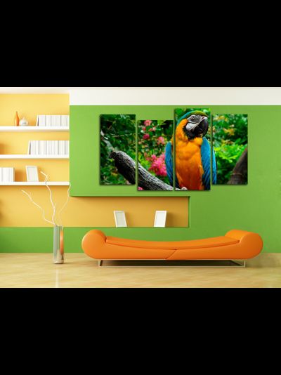 Модульная картина &quot;Попугай&quot;