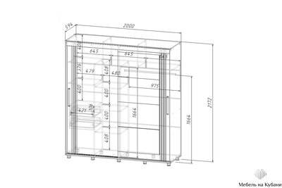 Форест 2.0 м шкаф-купе  Дуб крафт золотой