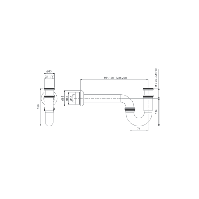 U-образный сифон VitrA, A45117