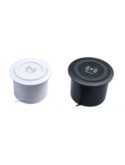 POP-UP LIFT mini вертикальный блок розеток выдвижной белый, USB A + USB C, беспроводная зарядка, сетевой адаптер в комплекте