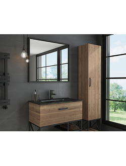 Зеркало "Бредфорд-90" черный профиль