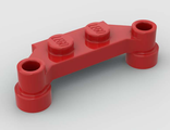 Plate, Modified 1 x 4 Offset, Red (4590 / 4248163 / 6218227)
