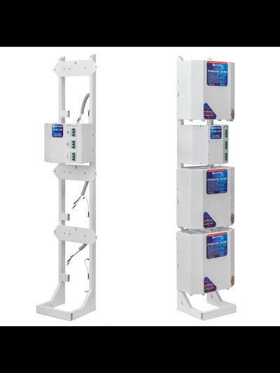 Стойка к трехфазному стабилизатору  15-20 кВА  с блоком контроля 3х фазной сети и ручным по фазным байпасом (БКС+БС)