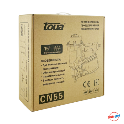 Пневматический гвоздезабивной пистолет Toua CN55
