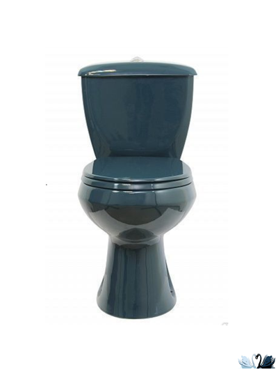 Унитаз с бачком Оскольская керамика Элисса Антивсплеск, зеленый, Стандарт (сиденье арматура УКЛАД)