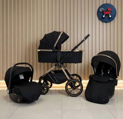 Детская коляска 3 в 1 Luxmom 733 Skyte Черный