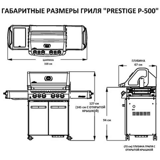 Газовый гриль Napoleon Prestige P-500