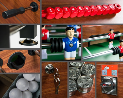 Настольный футбол (кикер) «Monako» (140x73x91см, коричневый, жетоноприемник)