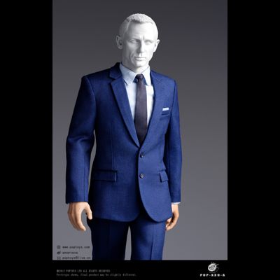 Классический мужской костюм (синий) - 1/6 The British Agent Suit (X-39A) - POPTOYS