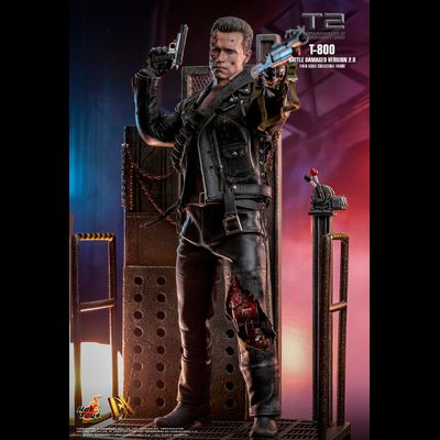 Терминатор Т-800 (Арнольд Шварценеггер, "Терминатор 2: Судный День") - Коллекционная фигурка 1/6 T-800 (Battle Damaged Version 2.0) (DX46) - Hot Toys