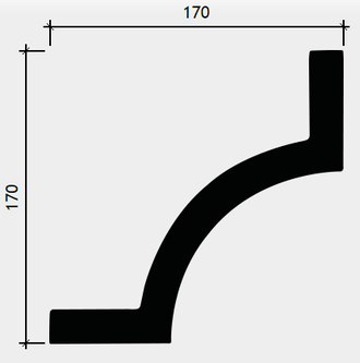 Карниз 1.50.264 - 170*170*2000мм