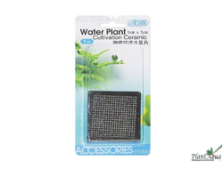 Керамическая площадка с сеткой для культивации растений 5*5 см