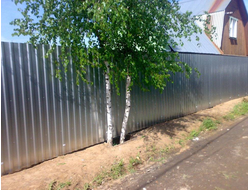 Забор из профнастила высота 1,5 м с установкой