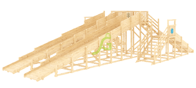 Зимняя горка "IgraGrad Snow Fox", 4 ската, без окраски