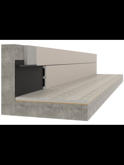 Плинтус скрытого монтажа PRO DESIGN 323 черный муар RAL 9005