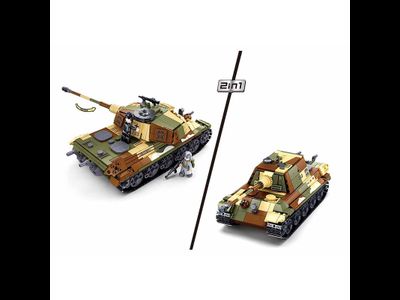 Слубан Военный конструктор Танк 2в1 Королевский Тигр и Ягдтигр M38-B0980