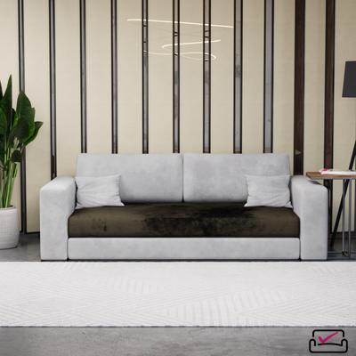 Чехол на сиденье 3х местного дивана, диван-книжку, на сиденье углового дивана.  Велюр Шоколад