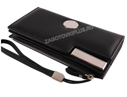 Мужской клатч из черной кожи