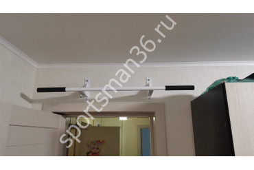 Турник Наддверный с прямым хватом от компании "Домашние тренажеры", цвет белый