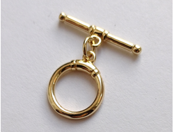 Застежка тогл покрытие Люкс 12х14мм цвет золото