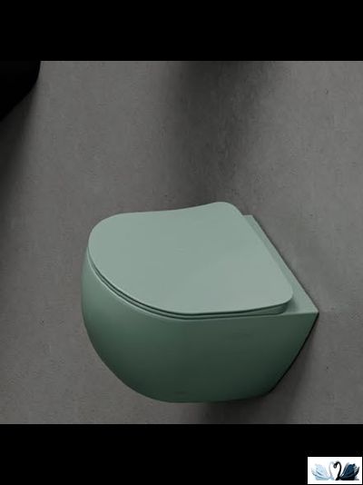 Чаша унитаза Creavit Free FE322-11NY00E-0000 подвесная, бирюзовая, матовая. Безободковый смыв