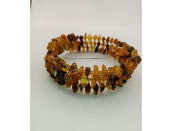 Браслет тройной из обработанного янтаря 9г