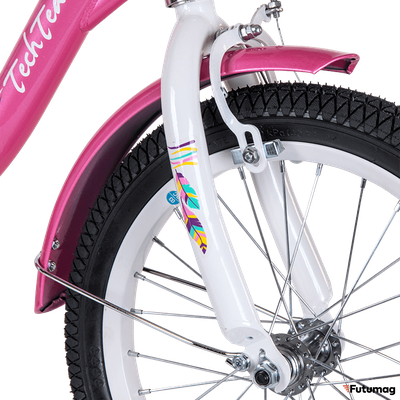 Велосипед TechTeam Firebird 14 бело-фиолетовый