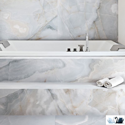 Керамогранит FMAX Sea Blue glossy 90x180 см голубой лазурь