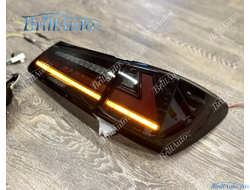 Стопы Lexus IS 05-12 черные с анимацией