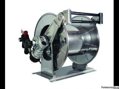 Барабан с пневмоприводом дл.рук.50. 3/4" 35м.1" (нерж.) 1"ш.3/4"г. 80 бар