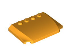 Wedge 4 x 6 x 2/3 Triple Curved, Bright Light Orange (52031 / 6186650 / 6292958)