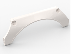 Technic, Panel Car Mudguard Arched 13 x 2 x 5 Straight Top, White (42545)