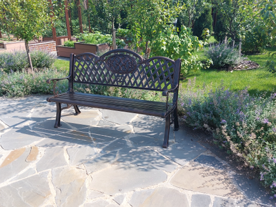 Скамья садовая из литого алюминия