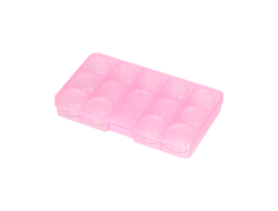 "Gamma" Коробка пластик для шв. принадл. OM-042-110 пластик 17.7 x 10.2 x 2.3см розовый\прозрачный