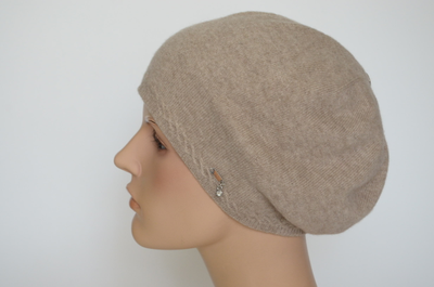 Берет из кашемира вязаный женский Вицио Италия