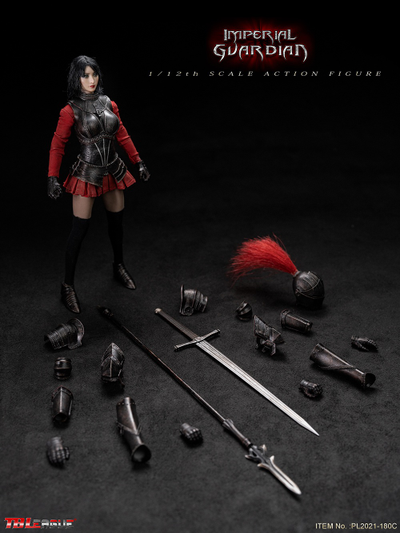 Имперская стражница в черной броне - Коллекционная ФИГУРКА 1/12 Black Imperial Guardian (PL2021-180C) - TBLeague