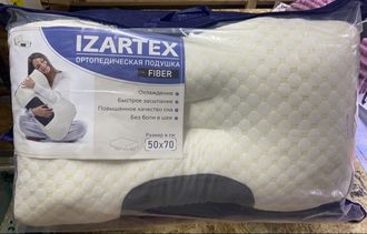 Подушка ортопедическая IZARTEX ( Fiber)  50х70 см (синий вкладыш)