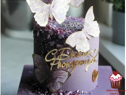 Акриловое украшение надпись С днем рождения, 10см