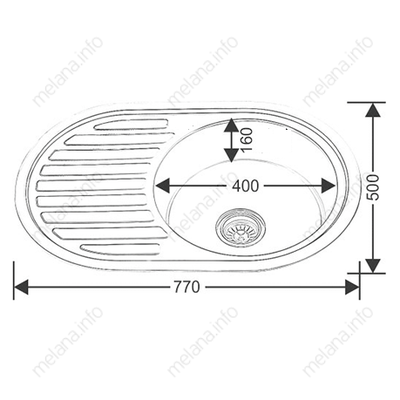 Мойка из нержавеющей стали врезная MELANA MLN7750-06