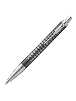 Ручка шариковая PARKER "IM Metallic Pursuit CT", корпус темно-серый, хромированные детали, синяя, 2074144