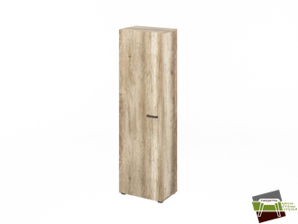 Шкаф для одежды узкий L-621 Дуб Каньон 570*374*1916 мм (Ш*Г*В)